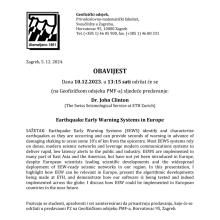 Earthquake early warning systems in Europe - Najava