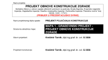 Primjer: Projekt obnove složenije obiteljske kuće (veljača 2023.)
